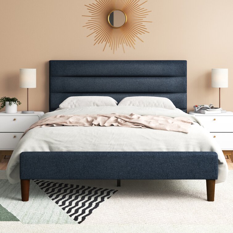 Wayfair queen platform bed deals with headboard